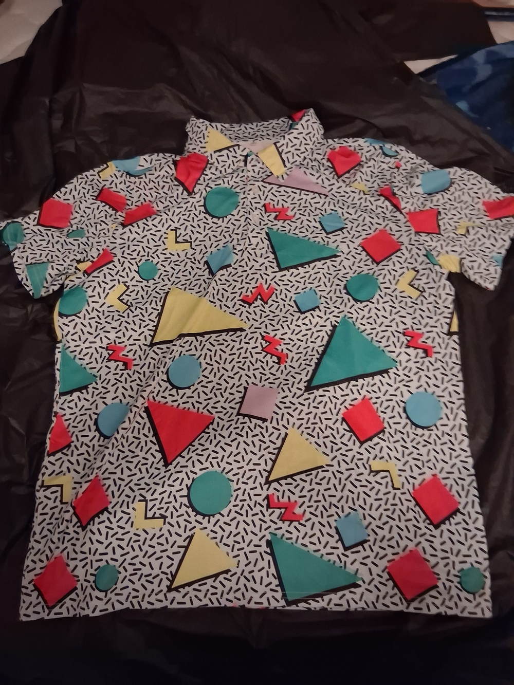 Men's Geometric Print Polo Shirt - Multi